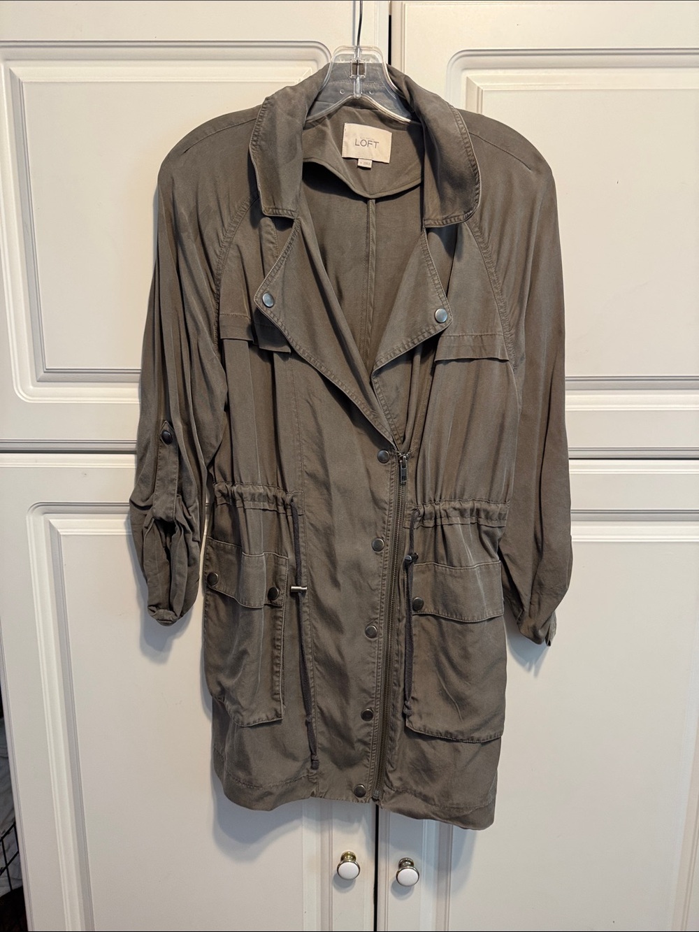 LOFT Olive Green Utility Anorak Jacket